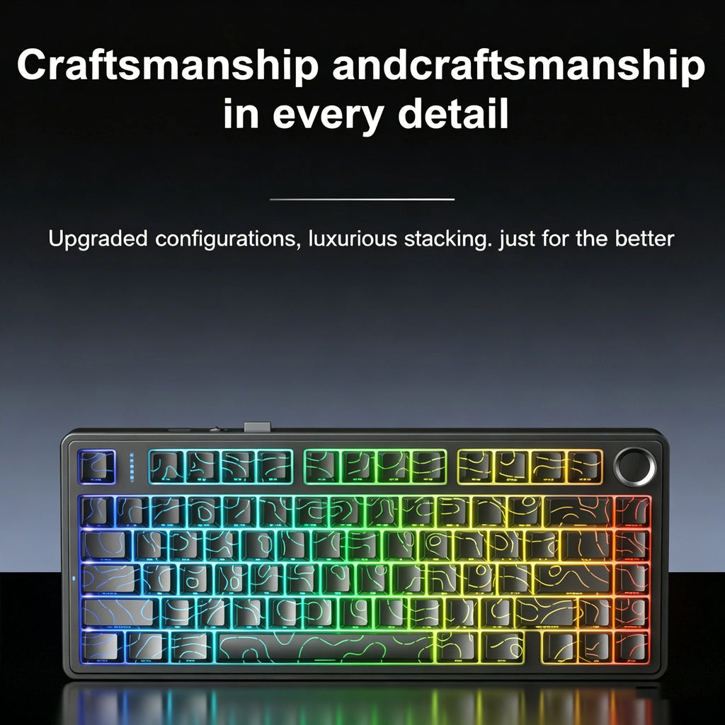 Nexovolt F75 HE 75% Mechanical Keyboard Hall Effect Tri-mode 2.4G Bluetooth 5.3 Wired Hot Swap RGB 4000mAh Gaming 8K Polling Rate