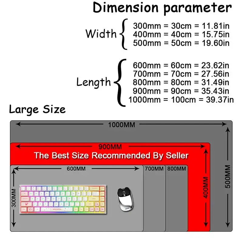 Starry Sky Moon Mouse Pad Large Computer Office Game Table Mats