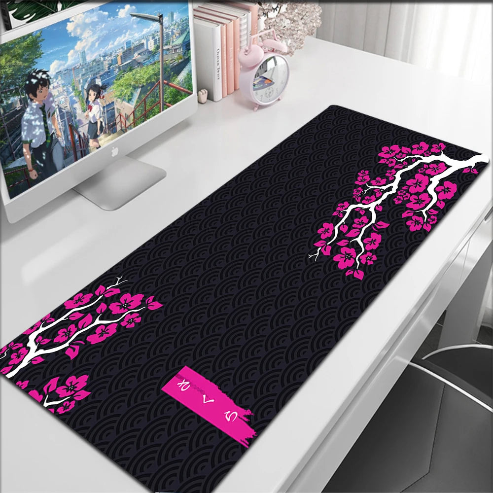 Japanese Cherry Blossom Mouse Pad Gaming XL