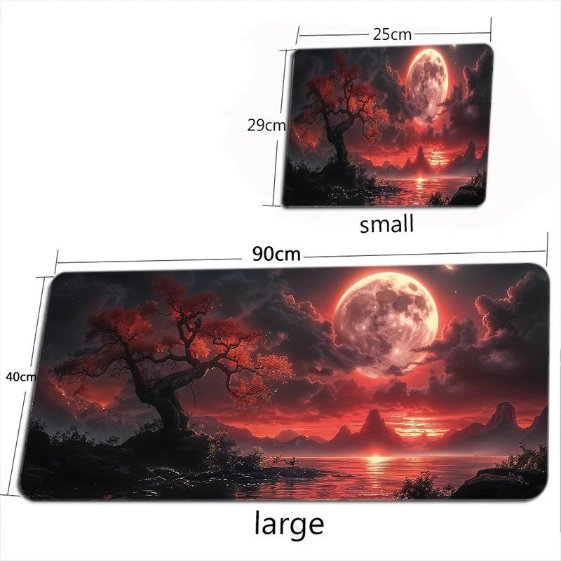 Starry Sky Moon Mouse Pad Large Computer Office Game Table Mats