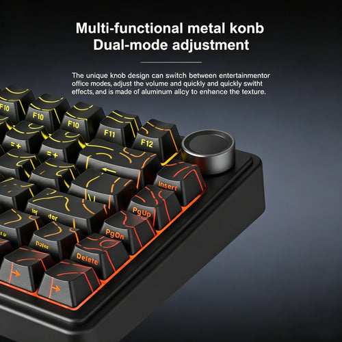 Nexovolt F75 HE 75% Mechanical Keyboard Hall Effect Tri-mode 2.4G Bluetooth 5.3 Wired Hot Swap RGB 4000mAh Gaming 8K Polling Rate